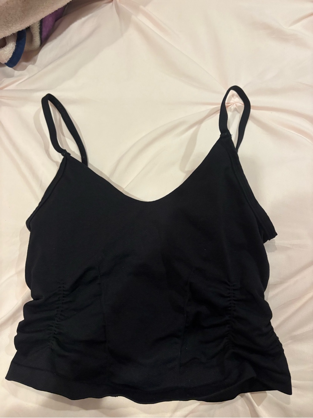 Free People Black Ruched Cami